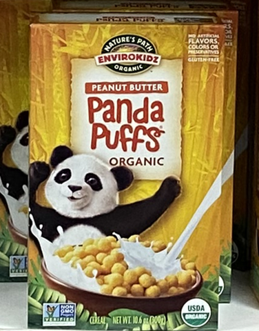 Trader Joe's Organic Peanut Butter Panda Puffs Cereal 10.6 oz