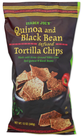 Trader Joe's Quinoa and Black Bean infused Tortilla Chips 12 oz