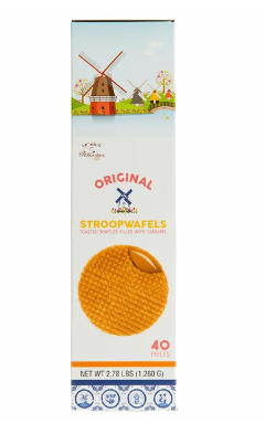 Le Chic Patissier Stroopwafels Toasted Waffles Filled With Caramel, Original, 2.78 lbs