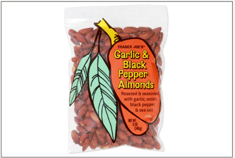 Trader Joe's Garlic & Black Pepper Almonds 12 oz