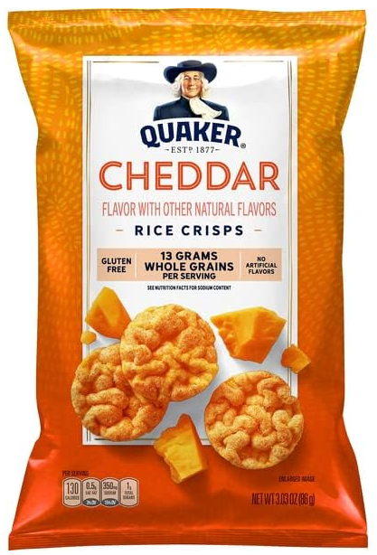 Quaker Rice Crisps, Cheddar, 3.03 Ounce