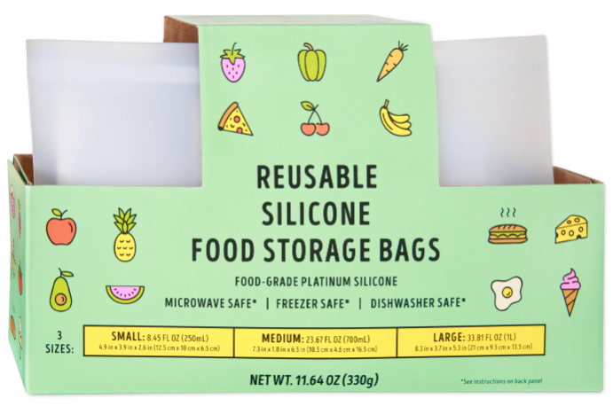 Trader Joe's Reusable Silicone Food Storage Bags