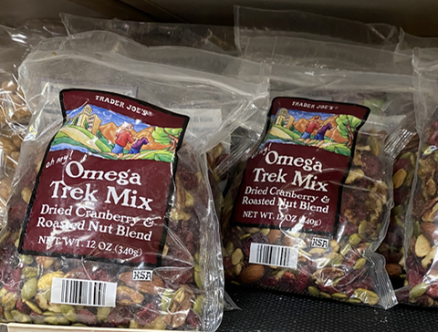 Trader Joe's Omega Trek Mix Dried Cranberry & Nut Blend 12 oz