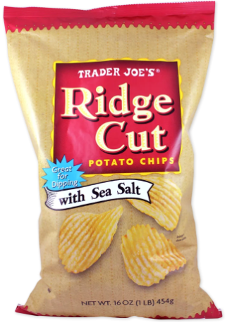 Trader Joe's Ridge Cut Potato Chips with Sea Salt 16 oz