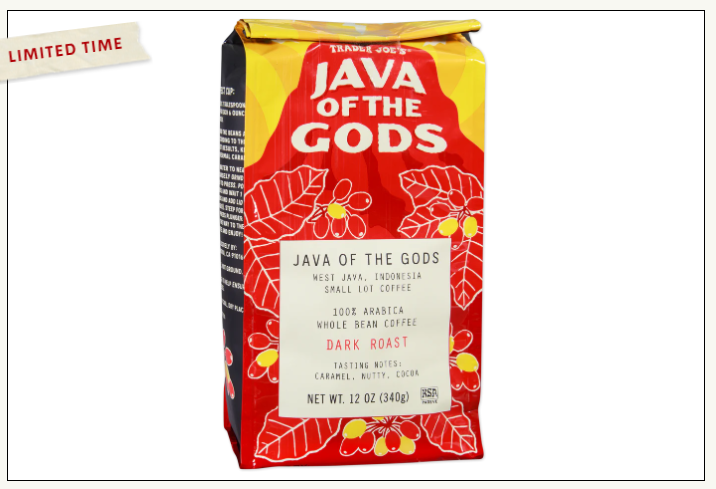 Trader Joe's Java of the Gods Small Lot Coffee 12 oz