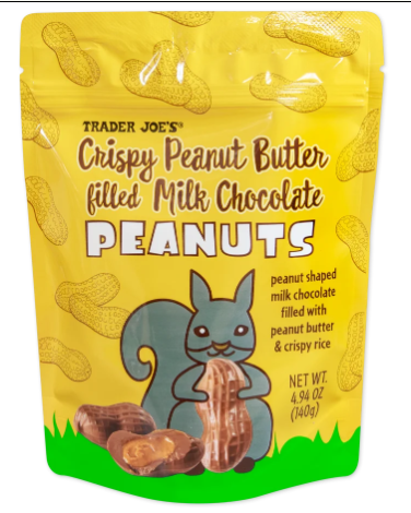 Trader Joe's Crispy Peanut Butter Filled Milk Choc Peanuts 4.94 oz