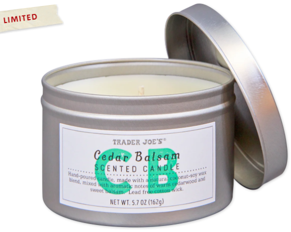 Trader Joe's Cedar Balsam Candle 5.7 oz