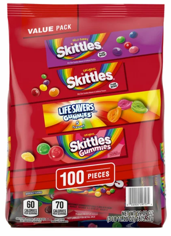 Skittles and Lifesaver Candy, Variety Pack, 100-count