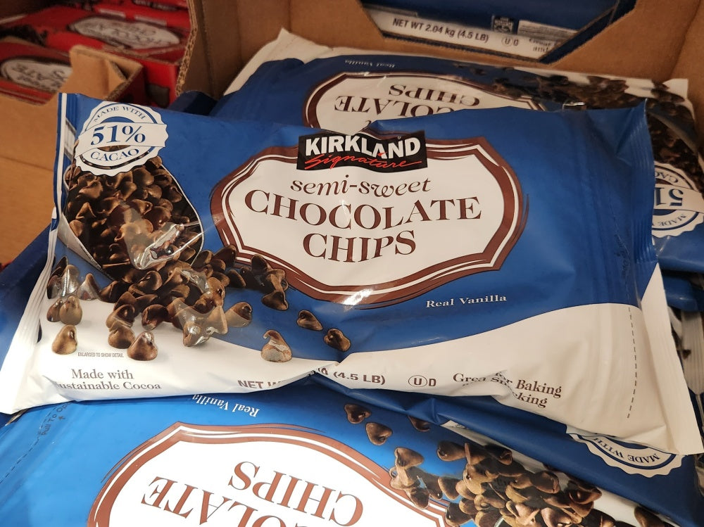 Kirkland Signature 51 Cacao Choc Chips 4.5LB Box Oregon